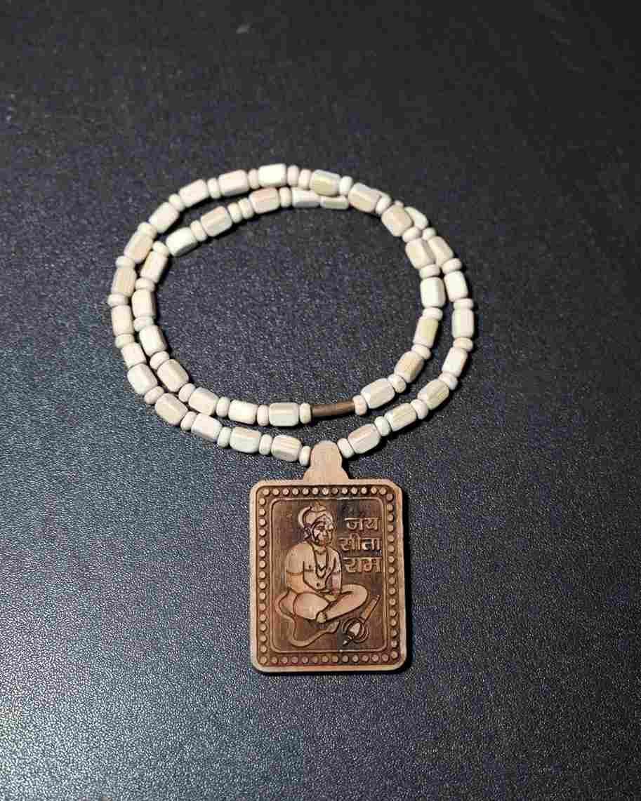 Tattvas Sacred Tulsi Kanthi Mala – Hanuman Pendant Edition
